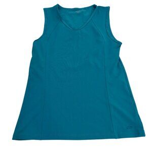 Champion Women Blue Sleeveless V-Neck Tank Top Size L Workout Gym Athletic